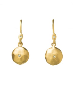 Mini Diamond Disc Earring