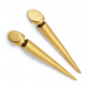 Italian Stiletto Earrings Gold Straight