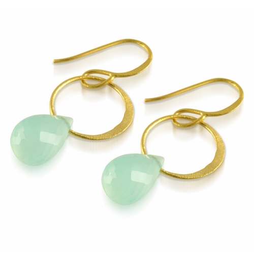 No More Tears Aqua Chalcedony Gold