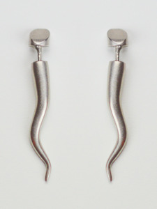 Silver Horn Earring